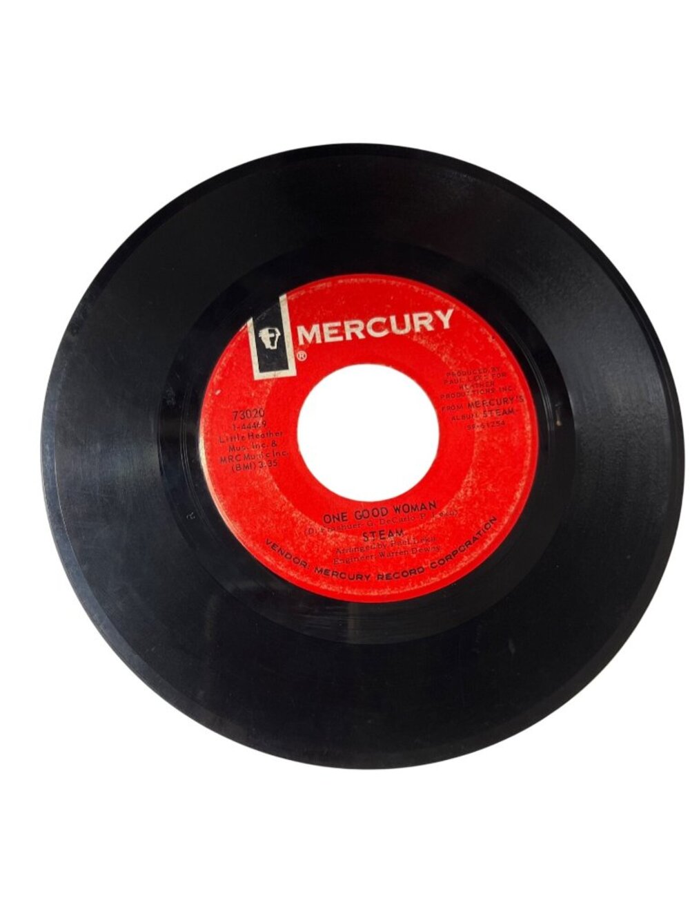 Steam 7" Vinyl Record 45 RPM Mercury One Good Woman/I’ve Gotta Make You Love Me